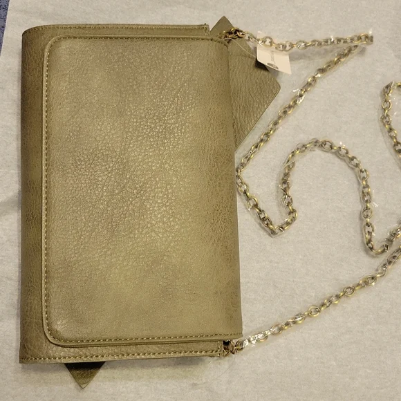Anthropologie Olive Green Clutch with Bow Detail - Picture 6 of 15